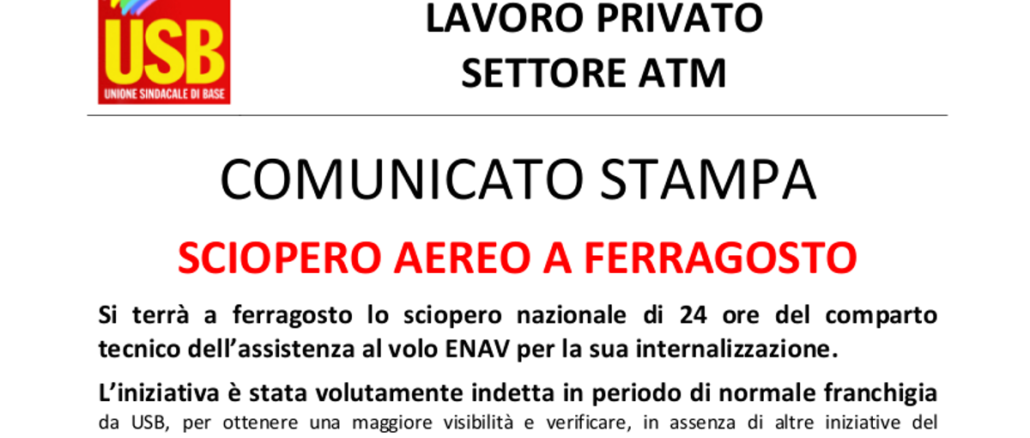 comunicato agosto 2018